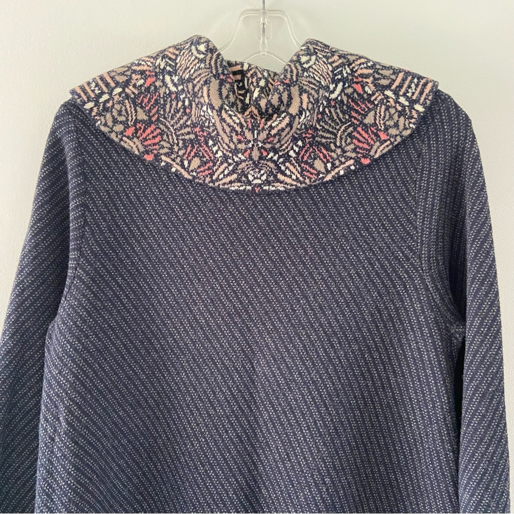 Anthropologie Moth Sz L Imperial Garden Tunic Sweater Dress Alpaca Cotton Wool - Picture 11 of 14